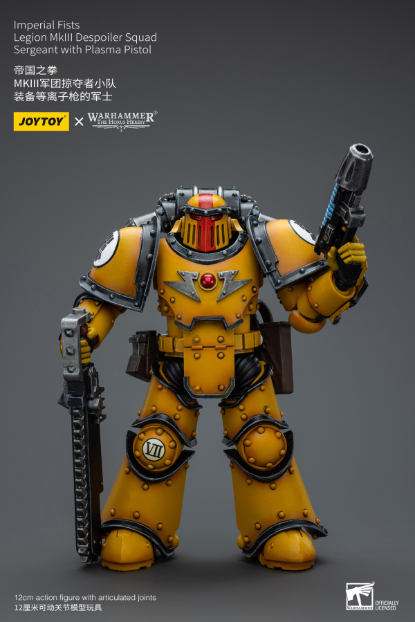 Joy Toy Imperial Fists Legion MkIII Despoiler Squad Sergeant with Plasma Pistol(6973130379084)(6973130379084)