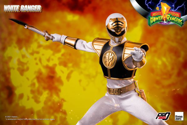 Three Zero Mighty Morphin Power Rangers - FigZero 1/6 White Ranger | 4897056206144