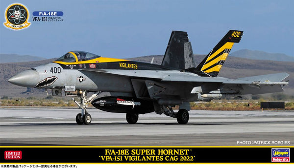 Hasegawa 1/72  F/A-18E SUPER HORNET "VFA-151 VIGILANTES CAG 2022" (Bonus: an emblem patch is included.)