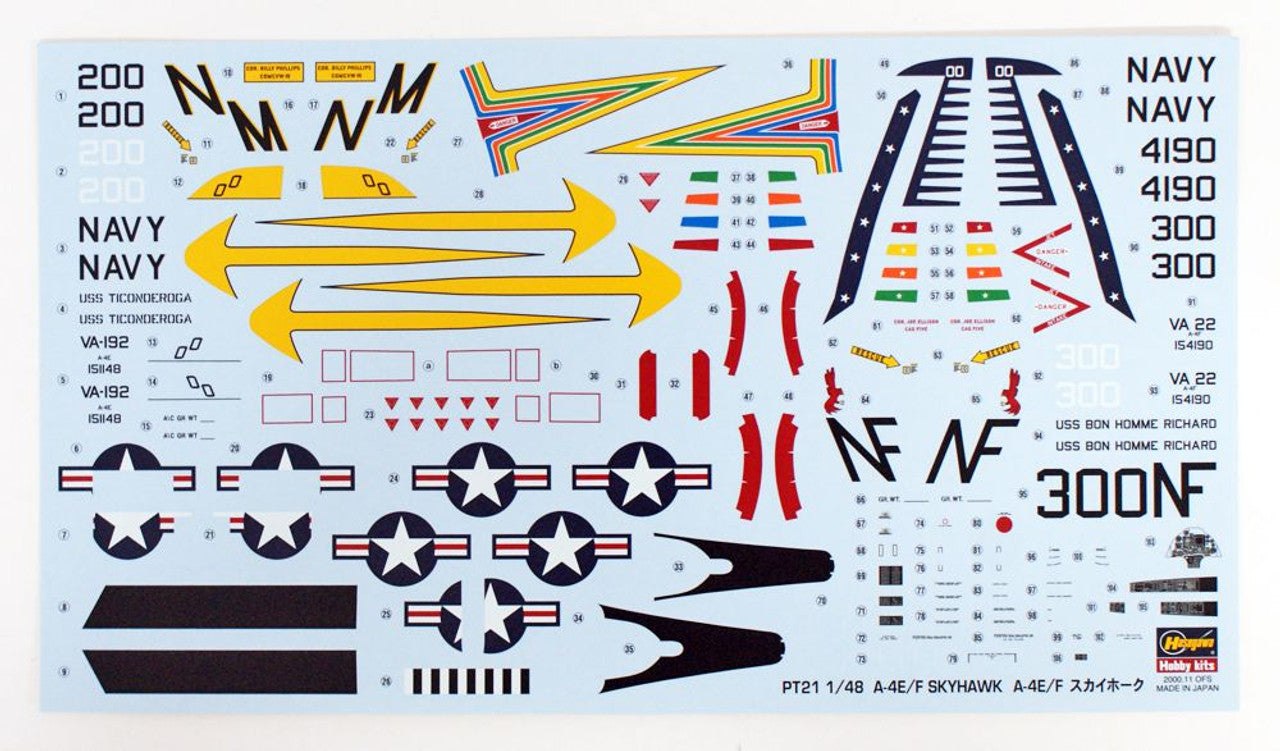 Hasegawa [PT21] 1/48  A-4E/F SKYHAWK | 4967834072213