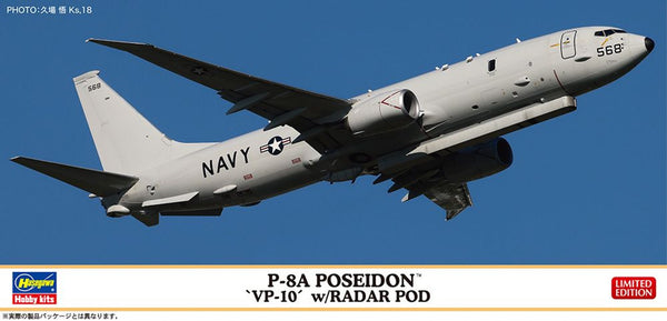 Hasegawa 1/200  P-8A POSEIDON "VP-10" w/RADAR POD