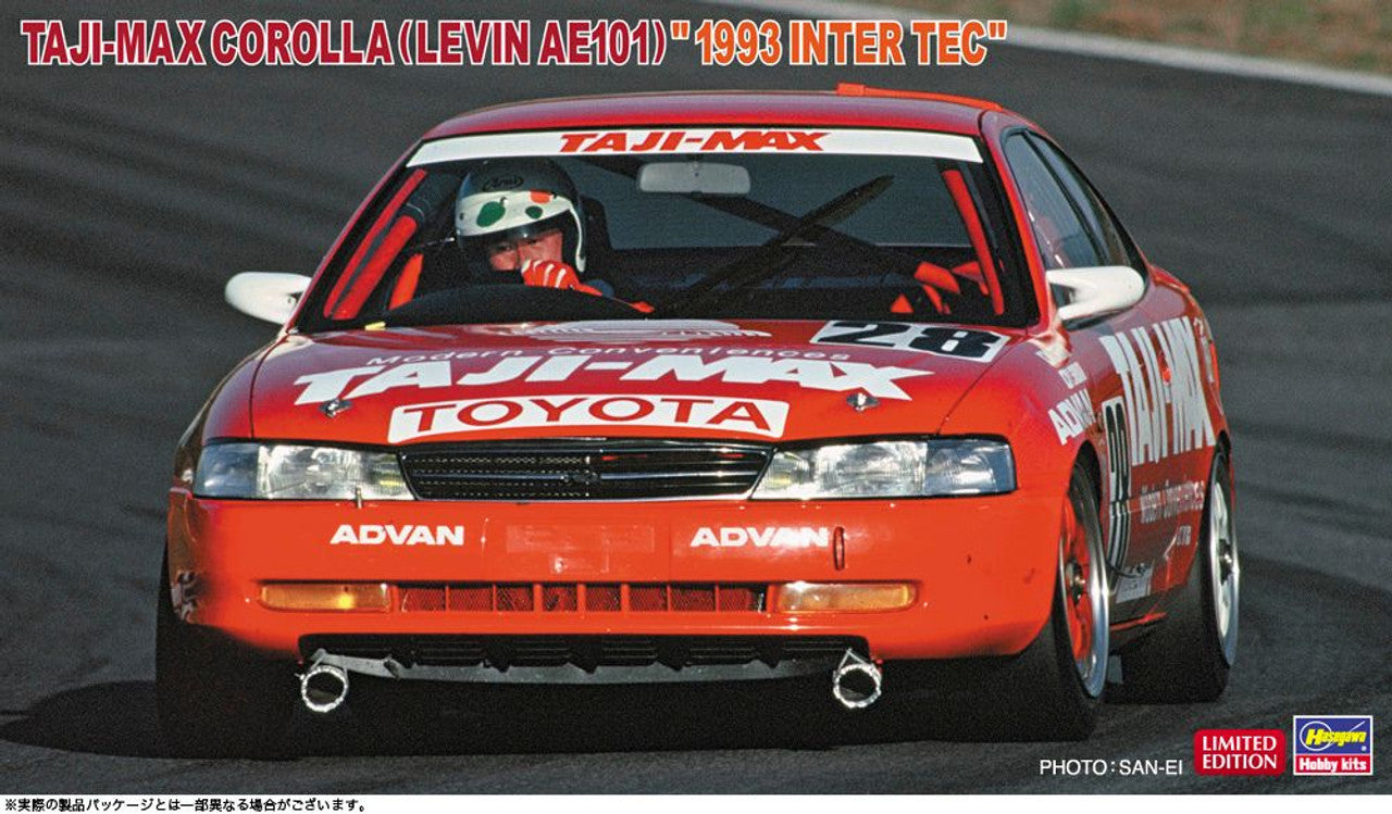 Hasegawa 1/24 TAJI-MAX COROLLA (LEVIN AE101) 1993 INTER TEC(4967834206304)