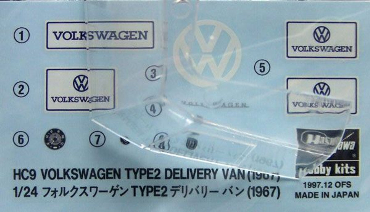 Hasegawa [HC9] 1:24 VOLKSWAGEN TYPE 2 DELIVERY VAN 1967 | 4967834211094
