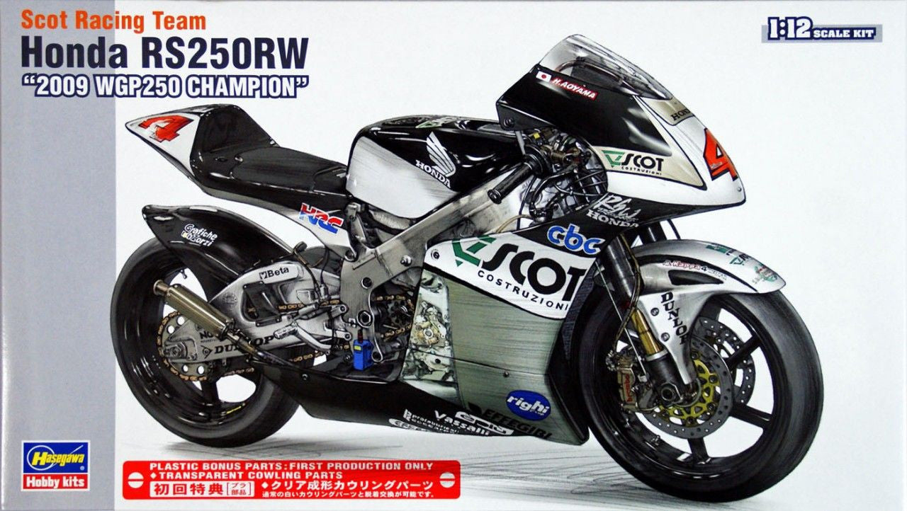 Hasegawa [BK1] 1:12 SCOT RACING TEAM HONDA RS250RW 2009 WGP250 CHAMPION(4967834215016)