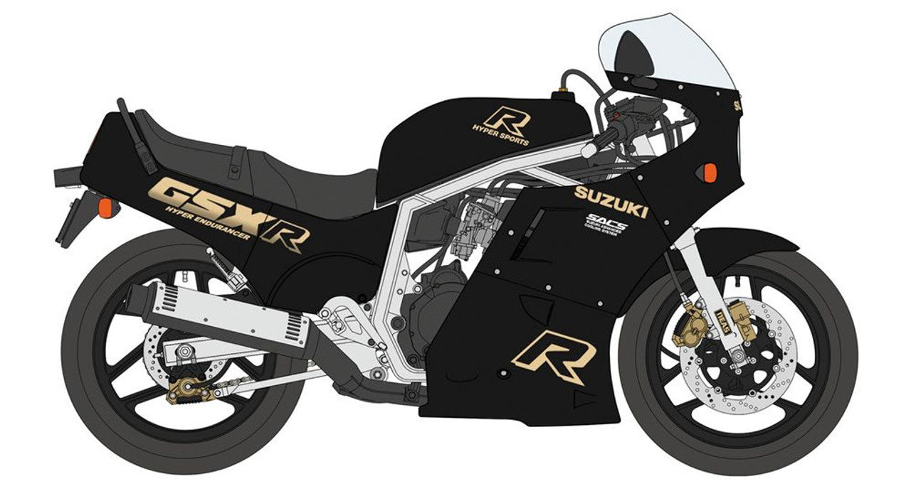 Hasegawa 1/12 SUZUKI GSX-R750(H)(GR71G) BLACK/GOLD COLOR(4967834217492)