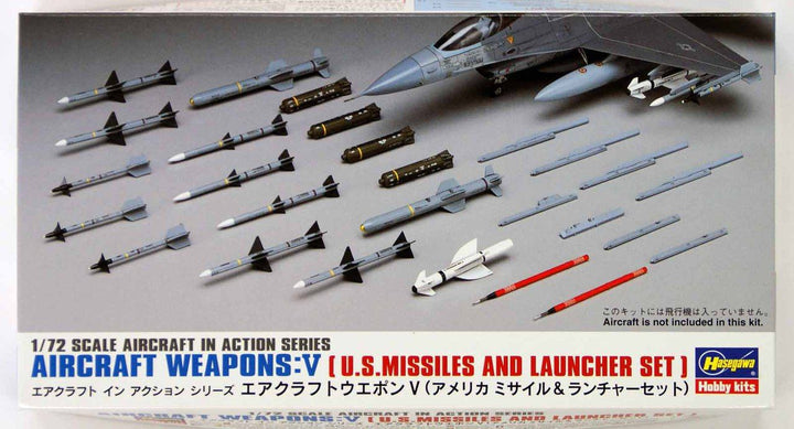 Hasegawa [X72-9] 1:72 AIRCRAFT WEAPONS V : U.S. MISSILES AND LAUNCHER SET | 4967834351097