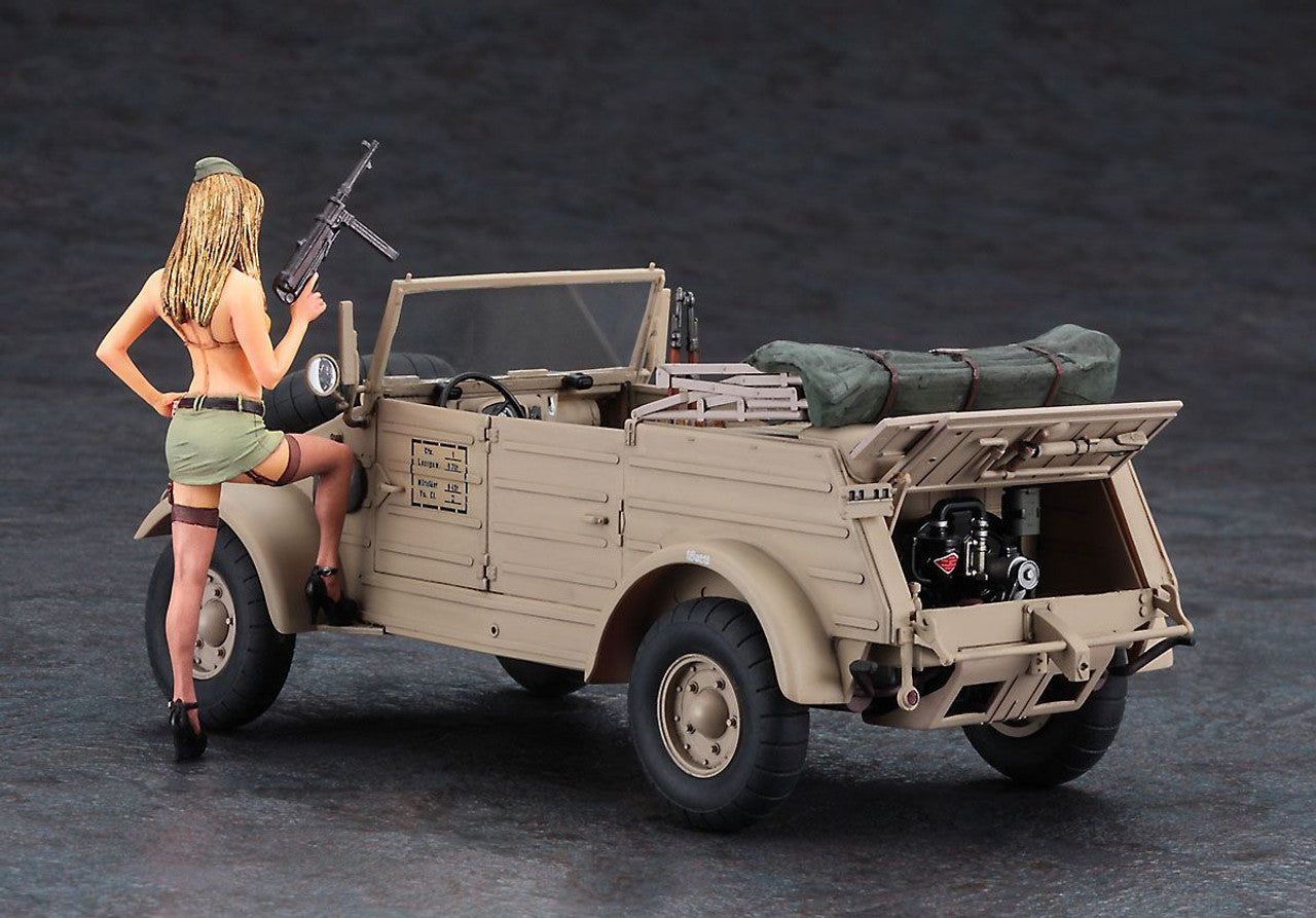 Hasegawa 1/24 Pkw.K1 KÜBELWAGEN TYPE 82 (Balloon Tire) w/BLOND GIRL’S FIGURE