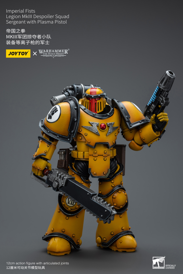 Joy Toy Imperial Fists Legion MkIII Despoiler Squad Sergeant with Plasma Pistol(6973130379084)(6973130379084)