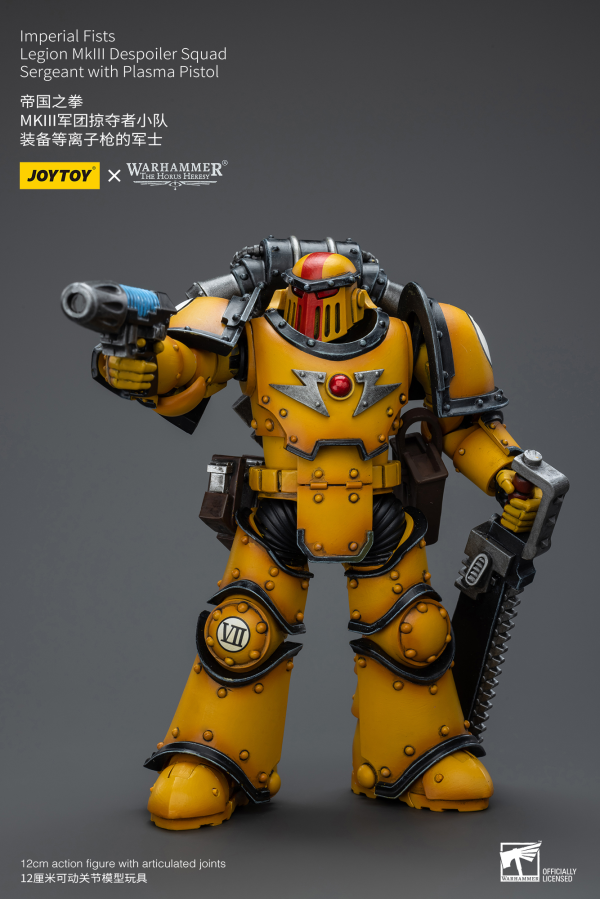 Joy Toy Imperial Fists Legion MkIII Despoiler Squad Sergeant with Plasma Pistol(6973130379084)(6973130379084)