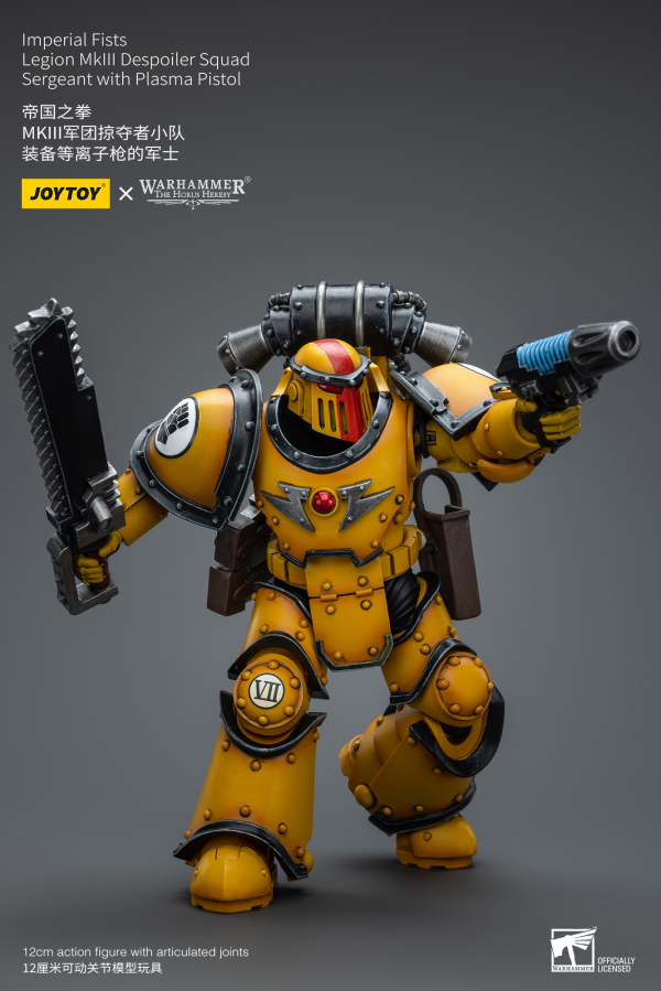Joy Toy Imperial Fists Legion MkIII Despoiler Squad Sergeant with Plasma Pistol(6973130379084)(6973130379084)