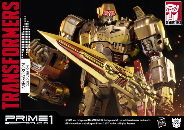 Prime 1 Studio Premium Masterline Transformers: Generation 1 Megatron Gold Version(4582647120250)