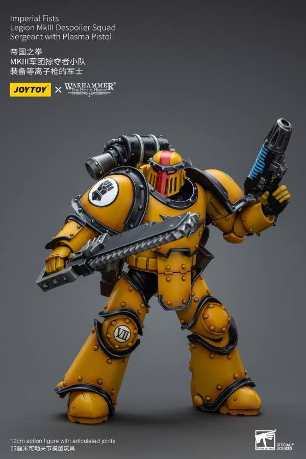 Joy Toy Imperial Fists Legion MkIII Despoiler Squad Sergeant with Plasma Pistol(6973130379084)(6973130379084)