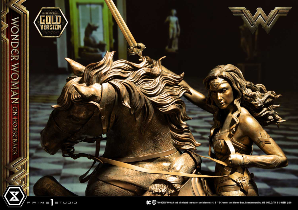 Prime 1 Studio Museum Masterline Wonder Woman (Film) Wonder Woman on HorseBack Gold Version(4562471909313)(4562471909313)