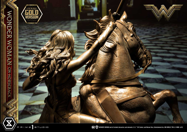 Prime 1 Studio Museum Masterline Wonder Woman (Film) Wonder Woman on HorseBack Gold Version(4562471909313)(4562471909313)