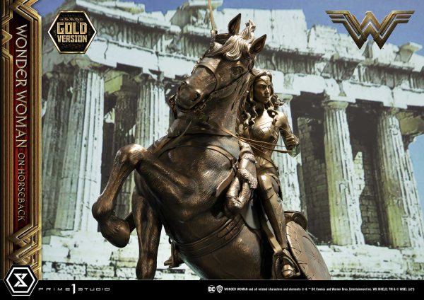 Prime 1 Studio Museum Masterline Wonder Woman (Film) Wonder Woman on HorseBack Gold Version(4562471909313)(4562471909313)