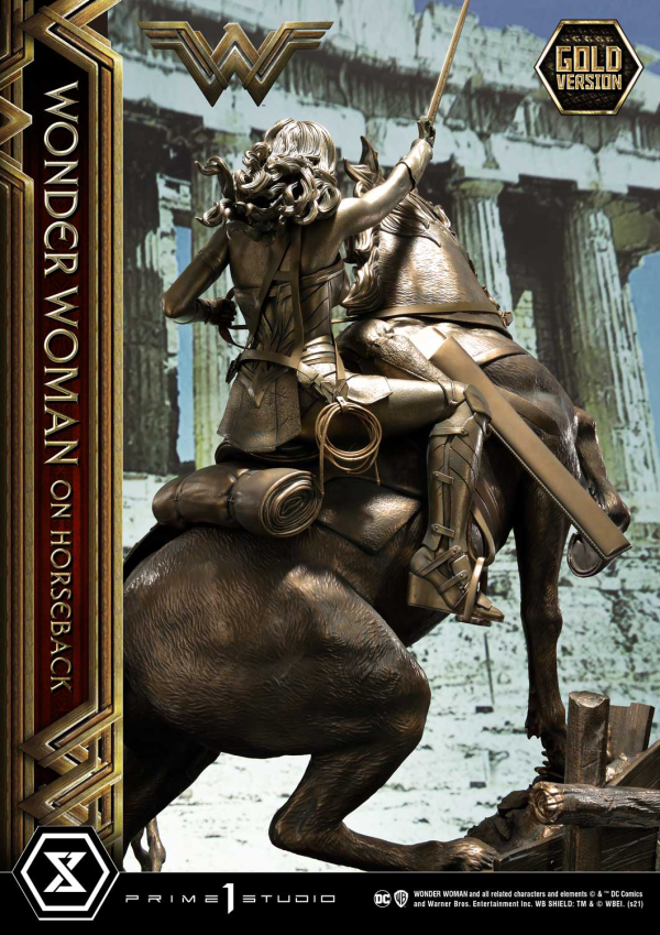 Prime 1 Studio Museum Masterline Wonder Woman (Film) Wonder Woman on HorseBack Gold Version(4562471909313)(4562471909313)
