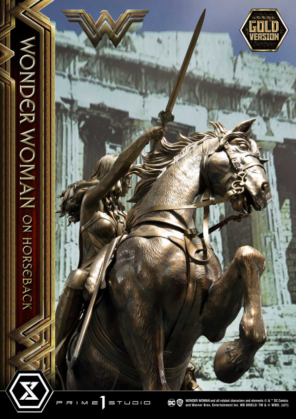 Prime 1 Studio Museum Masterline Wonder Woman (Film) Wonder Woman on HorseBack Gold Version(4562471909313)(4562471909313)