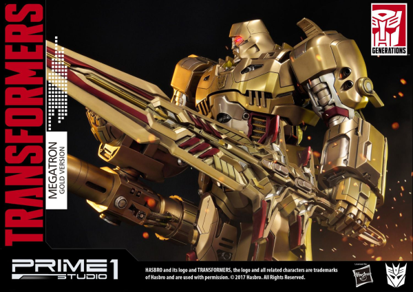 Prime 1 Studio Premium Masterline Transformers: Generation 1 Megatron Gold Version(4582647120250)
