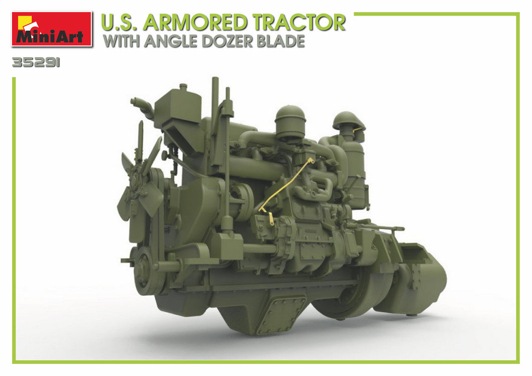 MiniArt 1/35 U.S. Armored Tractor w/ Angle Dozer Blade | 4820183312945
