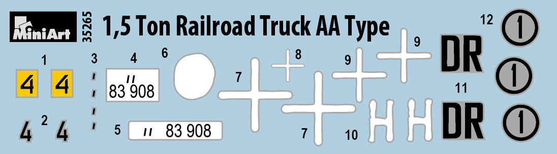 MiniArt 1,5 Ton Railroad Truck AA Type (1/35) | 4820183311597