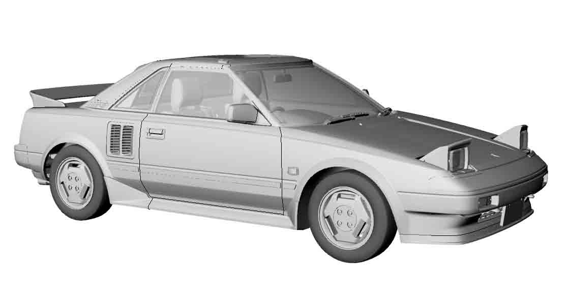 Hasegawa [HC51] 1:24 TOYOTA MR2 (AW11) EARLY VERSION G-Limited (Moon Roof)