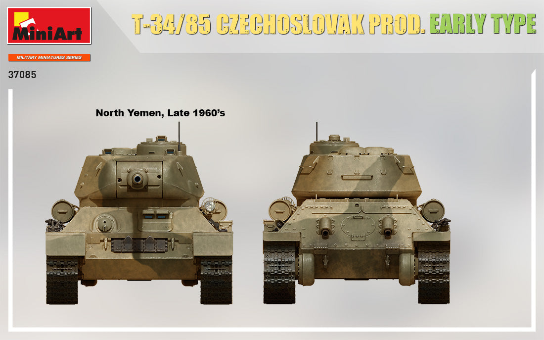 MiniArt 1/35 T-34-85 Czechoslovak Prod. Early Type Tank | 4820183313492