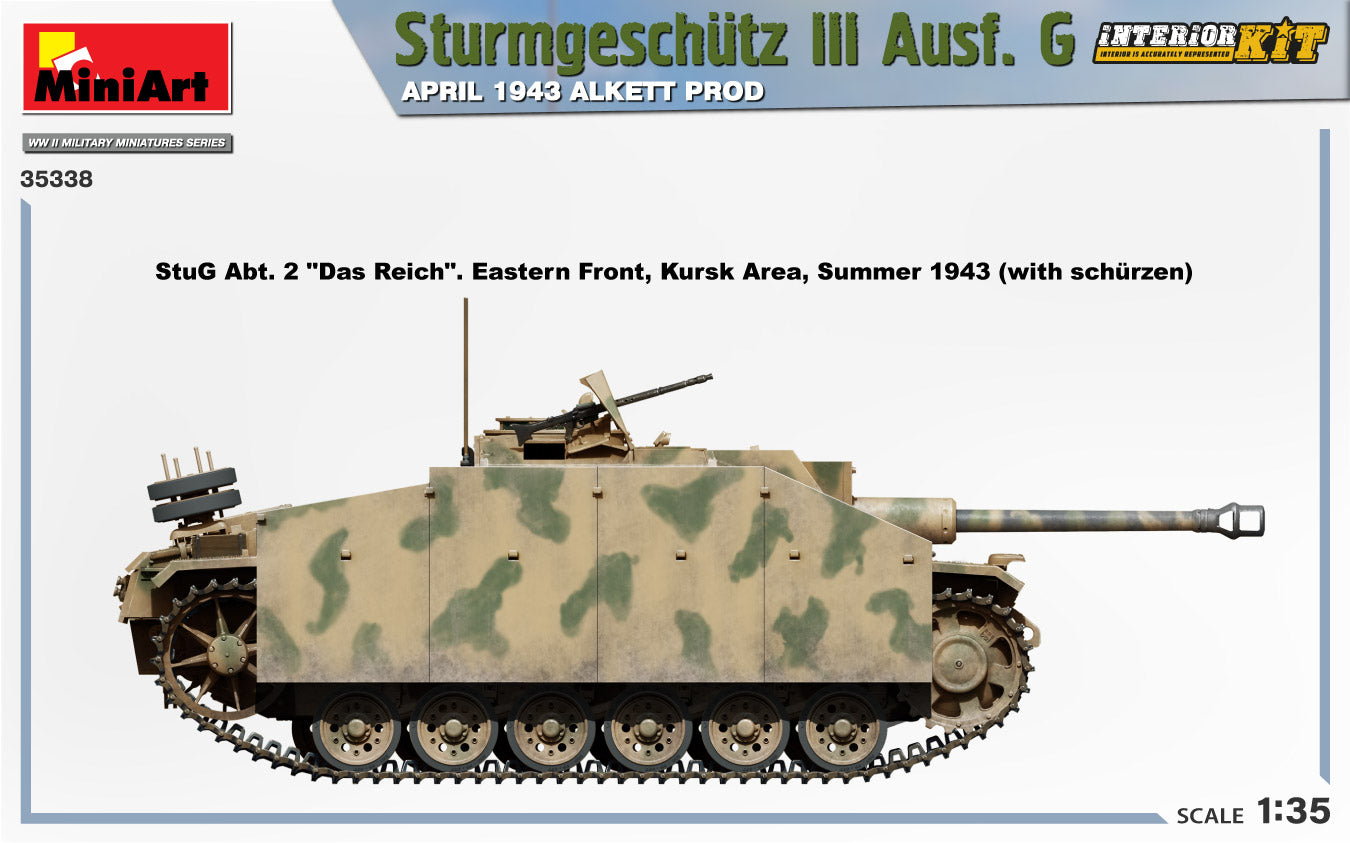 Miniart 1/35 Sturmgeschutz III Ausf. G April 1943 Alkett Prod. Interior Kit | 5905090346111