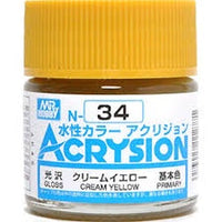 Mr Hobby Acrysion N34 - Cream Yellow (Gloss/Primary) | 4973028927276