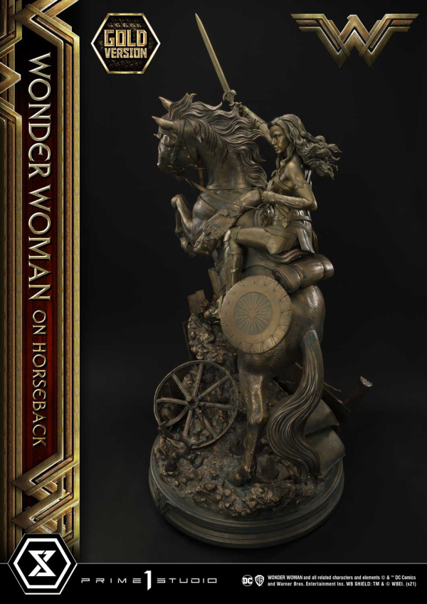 Prime 1 Studio Museum Masterline Wonder Woman (Film) Wonder Woman on HorseBack Gold Version(4562471909313)(4562471909313)