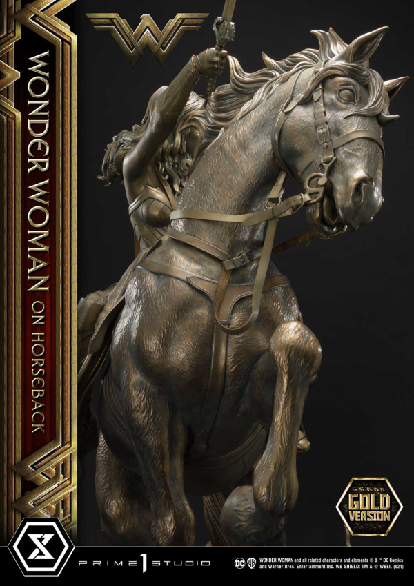 Prime 1 Studio Museum Masterline Wonder Woman (Film) Wonder Woman on HorseBack Gold Version(4562471909313)(4562471909313)