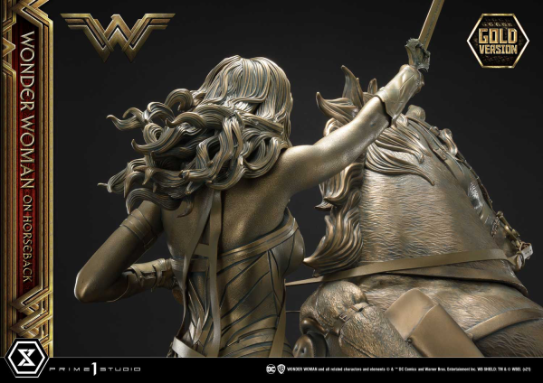 Prime 1 Studio Museum Masterline Wonder Woman (Film) Wonder Woman on HorseBack Gold Version(4562471909313)(4562471909313)