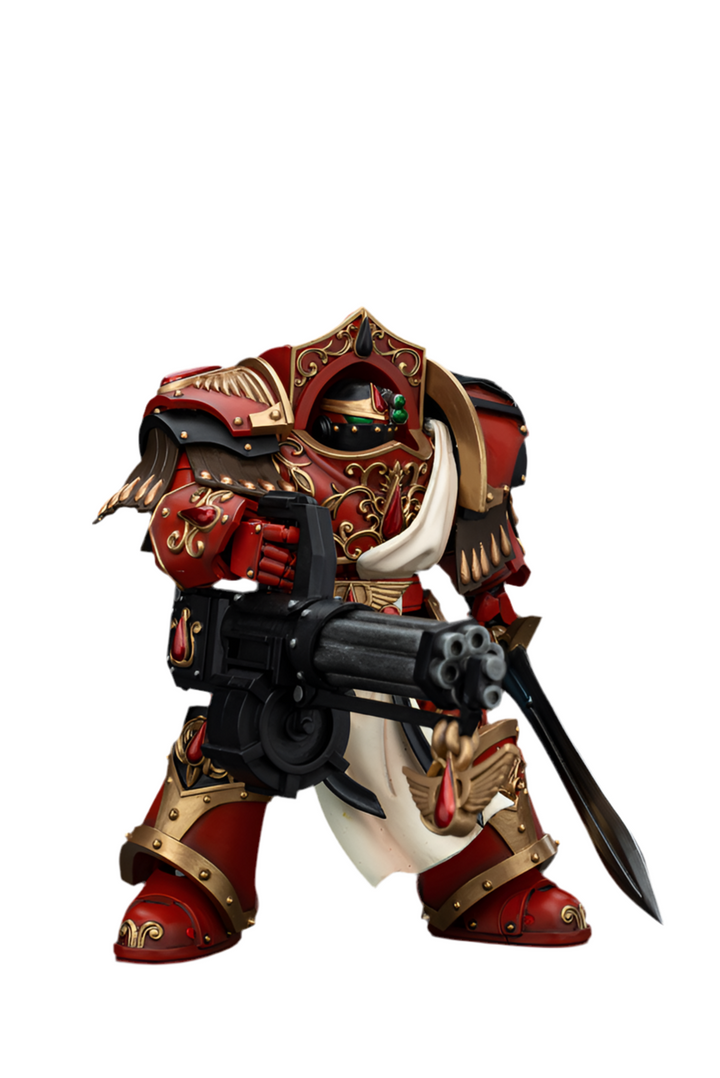 JOYTOY Blood Angels Crimson Paladins Squad Crimson Paladin with Iliastus Assault Cannon | 6927054400294