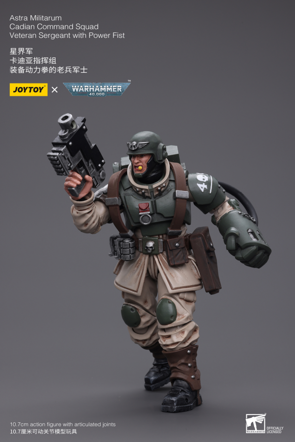 Joy Toy Astra Militarum Cadian Command Squad Veteran Sergeant with Power Fist