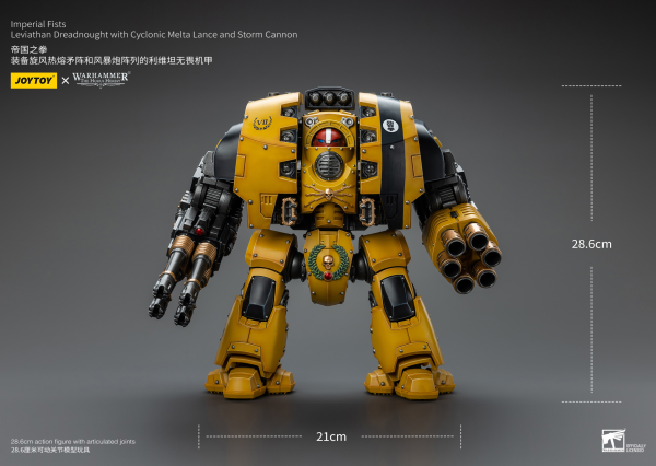 Joy Toy Imperial Fists Leviathan Dreadnought with Cyclonic Melta Lance and Storm Cannon
