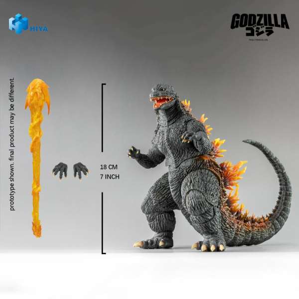 HIYA TOYS Exquisite Basic Series None Scale 7 Inch Godzilla 2000 Heat Ray Godzilla Action Figure(6957534205279)(6957534205279)