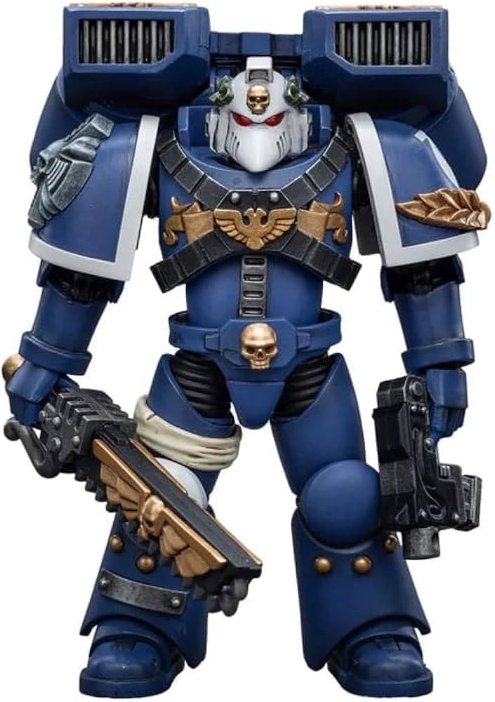 Joy Toy Ultramarines Vanguard Veteran with Chainsword and Bolt Pistol | 6973130378025