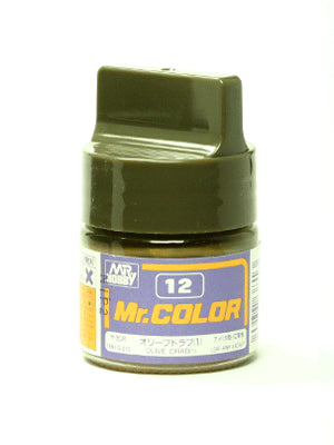 Mr Hobby Mr. Color 12 - Olive Drab (1) (Semi-Gloss/Aircraft) | 4973028535716