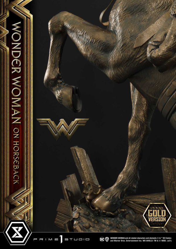 Prime 1 Studio Museum Masterline Wonder Woman (Film) Wonder Woman on HorseBack Gold Version(4562471909313)(4562471909313)