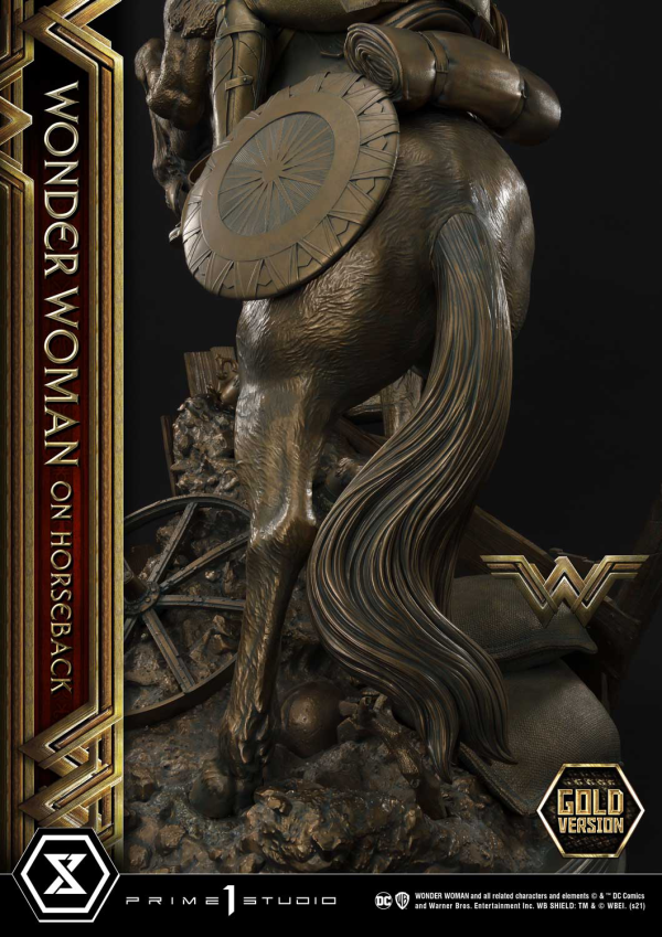 Prime 1 Studio Museum Masterline Wonder Woman (Film) Wonder Woman on HorseBack Gold Version(4562471909313)(4562471909313)