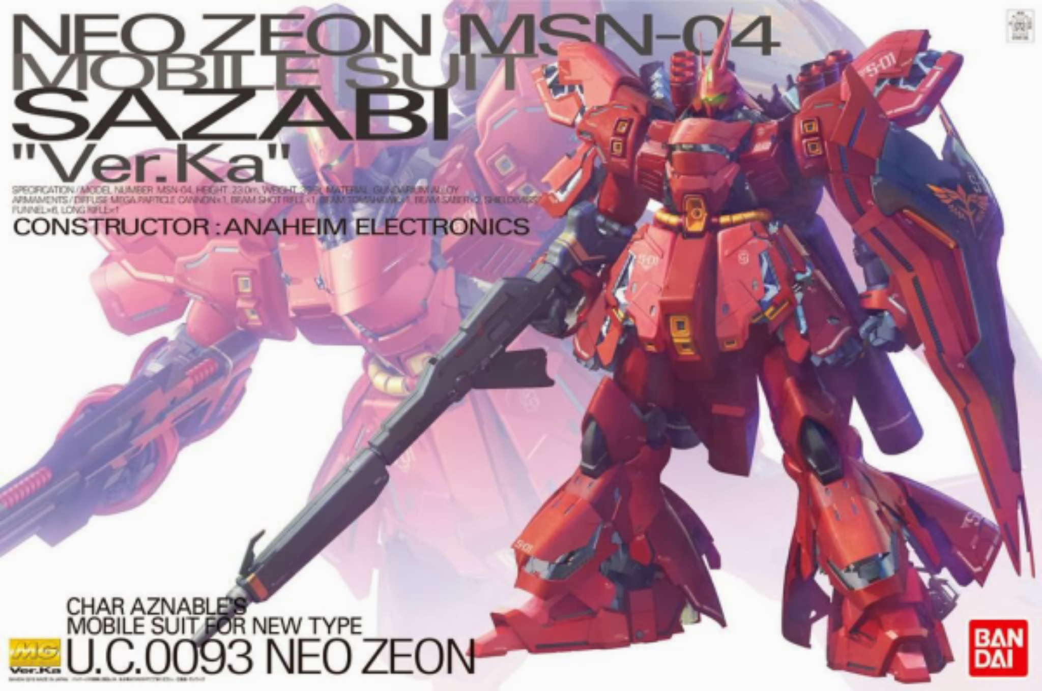 BANDAI Hobby MG 1/100 MSN-04 Sazabi Ver.Ka(4573102554574)(4573102554574)