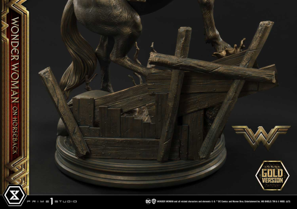 Prime 1 Studio Museum Masterline Wonder Woman (Film) Wonder Woman on HorseBack Gold Version(4562471909313)(4562471909313)