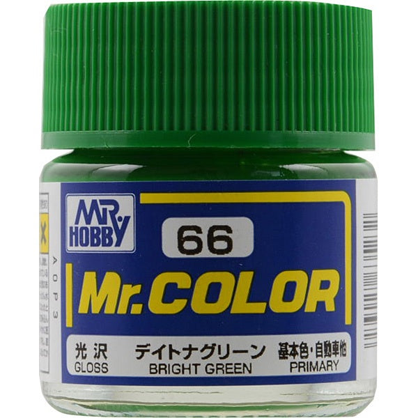Mr Hobby Mr. Color 66 - Bright Green (Gloss/Primary Car) | 4973028635232