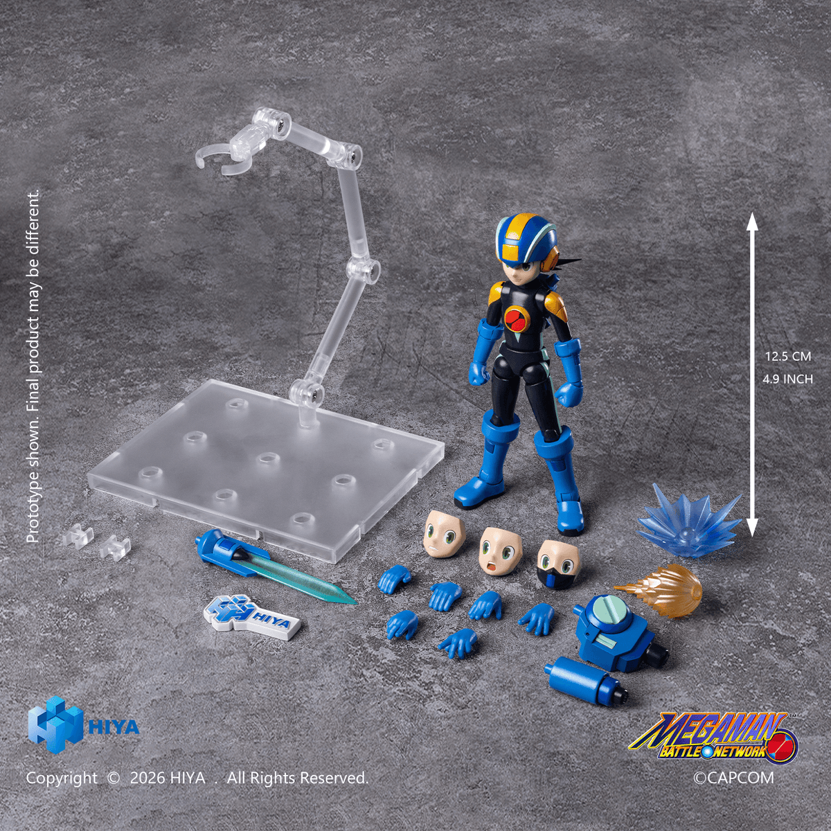 HIYA Exquisite Basic Series None Scale 4.9 Inch Mega Man Battle Network Series MegaMan.EXE Action Figure