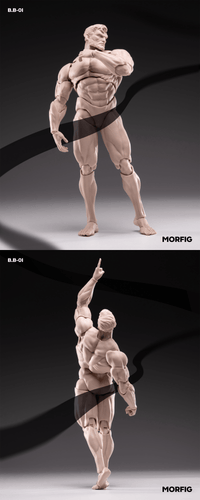 INART- Blank Male Body 1/12 Action Figure (White) | 6972662531915