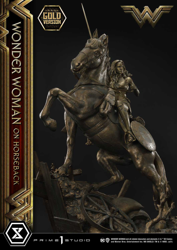 Prime 1 Studio Museum Masterline Wonder Woman (Film) Wonder Woman on HorseBack Gold Version(4562471909313)(4562471909313)