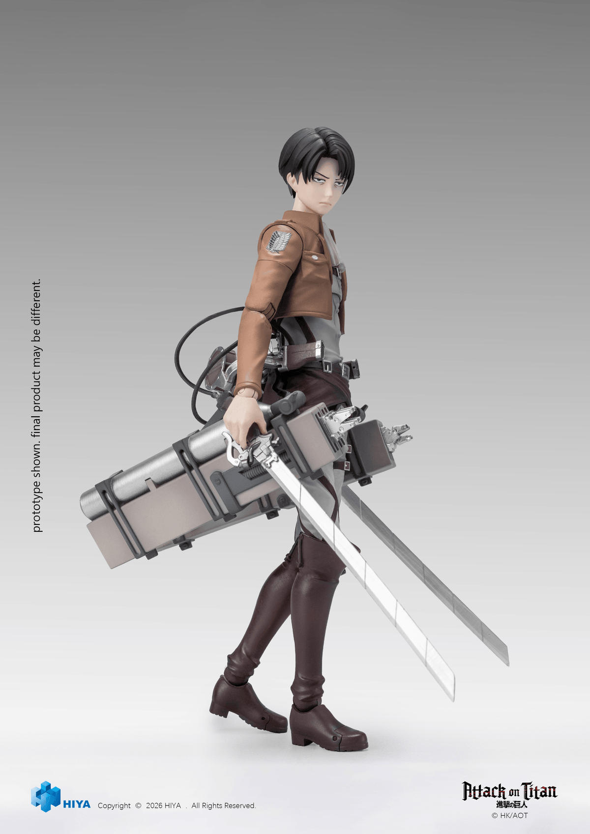 HIYA Exquisite Basic Series 1/12 5.7 Inch Attack on Titan 1-3 Levi Ackerman Action Figure