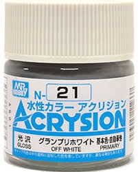 Mr Hobby Acrysion N21 - Off White (Gloss/Primary) | 4973028927160
