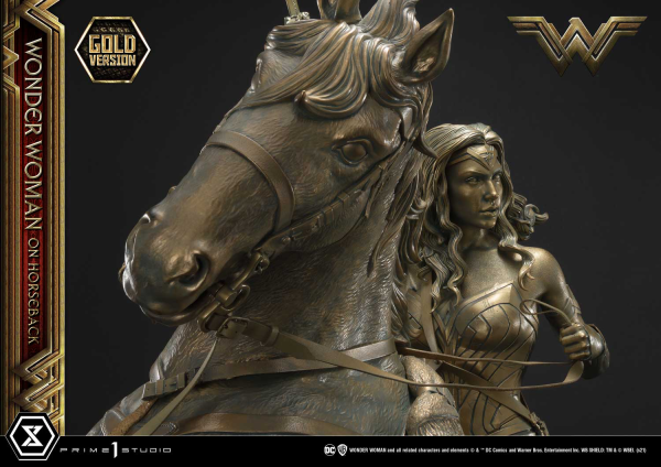 Prime 1 Studio Museum Masterline Wonder Woman (Film) Wonder Woman on HorseBack Gold Version(4562471909313)(4562471909313)