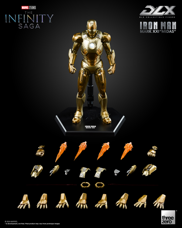 threezero Marvel Studios: The Infinity Saga - DLX Iron Man Mark 21 “Midas” | 4895250815452