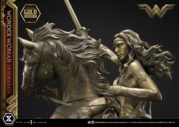 Prime 1 Studio Museum Masterline Wonder Woman (Film) Wonder Woman on HorseBack Gold Version(4562471909313)(4562471909313)